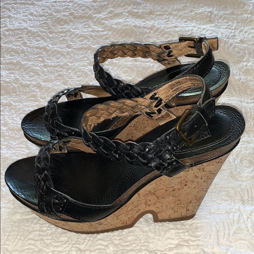 FRYE Braylin Braided Wedges, Size 8.5M 🌺